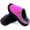 imageEagsouni Womens Mens House Slippers Slip on Snow Winter Warm Fully Fur Lined Slippers Indoor Outdoor ShoesPurplea