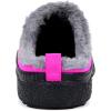 imageEagsouni Womens Mens House Slippers Slip on Snow Winter Warm Fully Fur Lined Slippers Indoor Outdoor ShoesPurplea