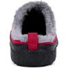imageEagsouni Womens Mens House Slippers Slip on Snow Winter Warm Fully Fur Lined Slippers Indoor Outdoor ShoesReda