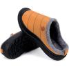 imageEagsouni Womens Mens House Slippers Slip on Snow Winter Warm Fully Fur Lined Slippers Indoor Outdoor ShoesYellowa