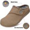 imageEagsouni Womens Mens Slippers Suede Fuzzy Slippers with Arch Support Orthotic Winter Warm Fur Lined Slip on House Shoes Indoor Outdoor for Plantar FasciitisKhaki