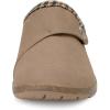 imageEagsouni Womens Mens Slippers Suede Fuzzy Slippers with Arch Support Orthotic Winter Warm Fur Lined Slip on House Shoes Indoor Outdoor for Plantar FasciitisKhaki