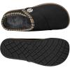 imageEagsouni Womens Mens Slippers Suede Fuzzy Slippers with Arch Support Orthotic Winter Warm Fur Lined Slip on House Shoes Indoor Outdoor for Plantar FasciitisBlack