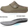 imageEagsouni Womens Mens Slippers Suede Fuzzy Slippers with Arch Support Orthotic Winter Warm Fur Lined Slip on House Shoes Indoor Outdoor for Plantar FasciitisGreen