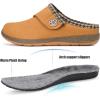 imageEagsouni Womens Mens Slippers Suede Fuzzy Slippers with Arch Support Orthotic Winter Warm Fur Lined Slip on House Shoes Indoor Outdoor for Plantar FasciitisYellow