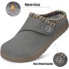 imageEagsouni Womens Mens Slippers Suede Fuzzy Slippers with Arch Support Orthotic Winter Warm Fur Lined Slip on House Shoes Indoor Outdoor for Plantar FasciitisGrey