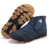 imageEagsouni Womens Mens Snow Boots Winter Shoes Slip On Ankle Booties AntiSlip Water Resistant Fully Fur Lined Outdoor SneakersB Bluehigh Top