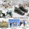 imageEagsouni Womens Mens Snow Boots Winter Shoes Slip On Ankle Booties AntiSlip Water Resistant Fully Fur Lined Outdoor SneakersBlacklow Top