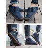 imageEagsouni Womens Mens Snow Boots Winter Shoes Slip On Ankle Booties AntiSlip Water Resistant Fully Fur Lined Outdoor SneakersBluehigh Top