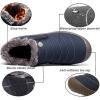 imageEagsouni Womens Mens Snow Boots Winter Shoes Slip On Ankle Booties AntiSlip Water Resistant Fully Fur Lined Outdoor SneakersBluelow Top
