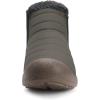 imageEagsouni Womens Mens Snow Boots Winter Shoes Slip On Ankle Booties AntiSlip Water Resistant Fully Fur Lined Outdoor SneakersDark Greyhigh Top