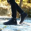 imageEagsouni Womens Mens Snow Boots Winter Shoes Slip On Ankle Booties AntiSlip Water Resistant Fully Fur Lined Outdoor SneakersDark Greyhigh Top