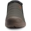 imageEagsouni Womens Mens Snow Boots Winter Shoes Slip On Ankle Booties AntiSlip Water Resistant Fully Fur Lined Outdoor SneakersDark Greylow Top