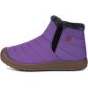 imageEagsouni Womens Mens Snow Boots Winter Shoes Slip On Ankle Booties AntiSlip Water Resistant Fully Fur Lined Outdoor SneakersPurplehigh Top