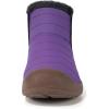 imageEagsouni Womens Mens Snow Boots Winter Shoes Slip On Ankle Booties AntiSlip Water Resistant Fully Fur Lined Outdoor SneakersPurplehigh Top