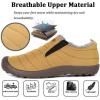 imageEagsouni Womens Mens Snow Boots Winter Shoes Slip On Ankle Booties AntiSlip Water Resistant Fully Fur Lined Outdoor SneakersYellowlow Top