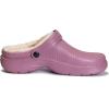 imageMens Womens Winter Lined Clogs Waterproof House Slippers Warm Fur Plush Garden Shoes Indoor Outdoor Mules Soft Purple