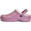 imageMens Womens Winter Lined Clogs Waterproof House Slippers Warm Fur Plush Garden Shoes Indoor Outdoor Mules Soft Purple