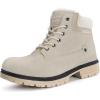 imageEagsouni Mens Womens Snow Boots Warm Fur Lined Ankle Booties Hiking Trekking Trail Climbing Shoes Lace Up AntiSlip Waterproof Working Outdoor Backpacking BootsBeige