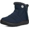 imageEagsouni Snow Boots Womens Winter Ankle Boots Ladies Warm Fur Lined Booties Thickening Shoes Zip Flat Sneakers Outdoor BootiesHigh Top  Blue