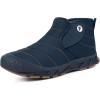 imageEagsouni Womens Mens Snow Boots Winter Shoes Slip On Ankle Booties AntiSlip Water Resistant Fully Fur Lined Outdoor SneakersB Bluehigh Top