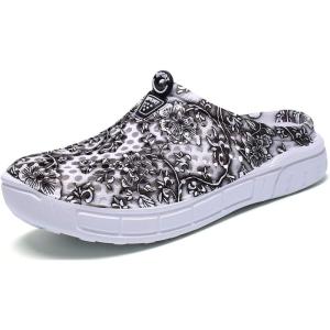 imageEagsouni Mens Womens Garden Clogs Garden Shoes Quick Drying Slippers Slip on Beach Sandals Casual Water Shoes Grey a