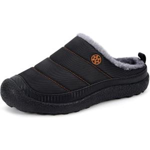 imageEagsouni Mens Womens House Slippers Winter House Home Shoes with Warm Cozy Plush Lining Slip On NonSlip Rubber Sole Indoor Outdoor