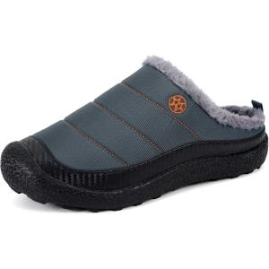 imageEagsouni Womens Mens House Slippers Slip on Snow Winter Warm Fully Fur Lined Slippers Indoor Outdoor ShoesGreya