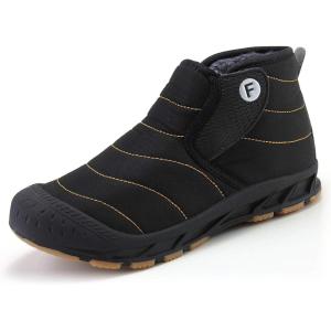 imageEagsouni Womens Mens Snow Boots Winter Shoes Slip On Ankle Booties AntiSlip Water Resistant Fully Fur Lined Outdoor SneakersB Blackhigh Top
