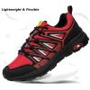imageEagsouni Mens Running Shoes Athletic Walking Tennis Shoes Fashion SneakersRed Blackd