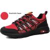 imageEagsouni Mens Running Shoes Athletic Walking Tennis Shoes Fashion SneakersRed Blackd