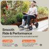 imageSuperHandy GoRide Electric Wheelchair  Lightweight 39lbs Foldable Dual Brushless Motors Zero Turn Electromagnetic Brake Portable Design for Enhanced Mobility 220Lbs Capacity330 Pound Capacity