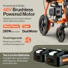 imageSuperHandy GoRide Electric Wheelchair  Lightweight 39lbs Foldable Dual Brushless Motors Zero Turn Electromagnetic Brake Portable Design for Enhanced Mobility 220Lbs Capacity330 Pound Capacity