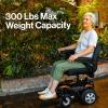 imageSuperHandy GoRide Power Wheelchair 300 lbs Capacity Electric Wheelchair with Dynamic Linx Joystick Controller GoRide CRXGoRide CRZ
