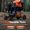imageSuperHandy Mobility Scooter Explorer  4 Wheels 500W Brushless Motor 48V2Ah4Ah Battery 350LBS Capacity 5mph Top Speed Lightweight Aluminum 50lb Frame Patent Pending