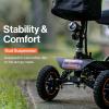 imageSuperHandy Mobility Scooter Explorer  4 Wheels 500W Brushless Motor 48V2Ah4Ah Battery 350LBS Capacity 5mph Top Speed Lightweight Aluminum 50lb Frame Patent Pending