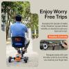 imageSuperHandy Passport Mobility Scooter for Adults Foldable 3 Wheel Airline Travel Friendly  13 Mile Range Includes 2 Removable 48V Lithiumion Batteries ampamp Charger 275 Lbs