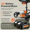 imageSuperHandy Passport Mobility Scooter for Adults Foldable 3 Wheel Airline Travel Friendly  13 Mile Range Includes 2 Removable 48V Lithiumion Batteries ampamp Charger 275 Lbs