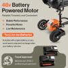 imageSuperHandy Passport Plus Mobility Scooter  Foldable 3 Wheel Aluminum Frame Airline Friendly 11 Mile Range 2 Removable 48V Lithium Batteries ampamp Charger Supports 330 Lbs