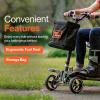 imageSuperHandy Passport Pro Mobility Scooter  Foldable Aluminum Frame 4 Wheels Includes 2 48V 2Ah LiIon Batteries ampamp Charger Supports up to 330 Lbs Patent Pending Dark Green ampamp Sand 330 Lbs