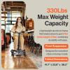 imageSuperHandy Passport Pro Mobility Scooter  Foldable Aluminum Frame 4 Wheels Includes 2 48V 2Ah LiIon Batteries ampamp Charger Supports up to 330 Lbs Patent Pending Orange ampamp Black 330 Lbs