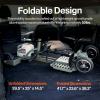 imageSuperHandy Passport Pro Mobility Scooter  Foldable Aluminum Frame 4 Wheels Includes 2 48V 2Ah LiIon Batteries ampamp Charger Supports up to 330 Lbs Patent Pending Dark Green ampamp Sand 330 Lbs