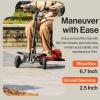 imageSuperHandy Passport Pro Mobility Scooter  Foldable Aluminum Frame 4 Wheels Includes 2 48V 2Ah LiIon Batteries ampamp Charger Supports up to 330 Lbs Patent Pending Orange ampamp Black 330 Lbs