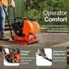 imageSuperHandy Plate Compactor with Water Tank  Enhanced for Dirt ampamp Asphalt 7HP 4Stroke Engine 5500VPM 4200lbs Impact 20x15 Inch Base