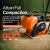 imageSuperHandy Plate Compactor with Water Tank  Enhanced for Dirt ampamp Asphalt 7HP 4Stroke Engine 5500VPM 4200lbs Impact 20x15 Inch Base