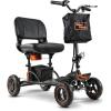 imageSuperHandy Mobility Scooter Explorer  4 Wheels 500W Brushless Motor 48V2Ah4Ah Battery 350LBS Capacity 5mph Top Speed Lightweight Aluminum 50lb Frame Patent Pending