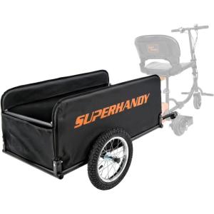 imageSuperHandy Foldable Wagon  Lightweight 155 lbs Capacity ToolFree Assembly Compatible with GUT112GUT140GUT142 SuperHandyG Mobility Scooters