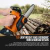 imageSuperHandy Chainsaw Mini 8Inch Cordless Electric 20V 20Ah Lightweight Wood Tree Cutting Forestry Landscaping