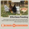 imageSuperHandy Chicken Feeder Automatic 20lbs 9kg Capacity Trough Feeds 612 PoultryFowl Up to 10 days Keeps Dry with Spill Proof Galvanized Steel Bird Prevention for Chickens Pheasants or Roosters