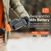 imageSuperHandy Electric Snow Thrower Adjustable Angle 17quot Clearing Width 57quot Intake Height 23 ft Throw Curved Serrated Blade 48V2Ah Battery Portable Wheels Easy Maneuver Safety Switches Comfort Handle